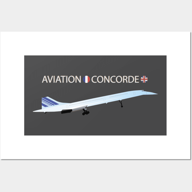 Concorde Turbojet-powered Supersonic Airliner Wall Art by NorseTech